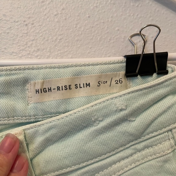 Pilcro The Letterpress NWT Anthropologie 26 ankle crop high rise slim distressed - Picture 3 of 8
